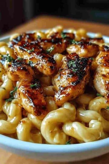 Sweet and Spicy Honey Chicken Mac and Cheese