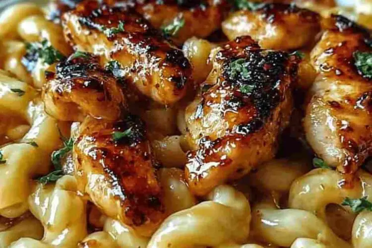 Sweet and Spicy Honey Chicken Mac and Cheese