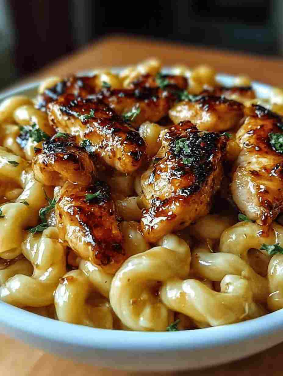 Sweet and Spicy Honey Chicken Mac and Cheese