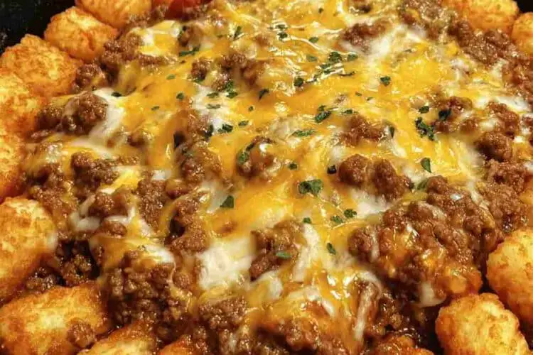 Tater Tot Sloppy Joe Skillet Easy Comfort Food Recipe