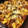 Beef and Cheese Tortellini Bake