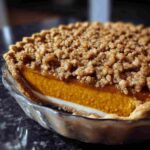 Bourbon Pumpkin Pie with Pecan