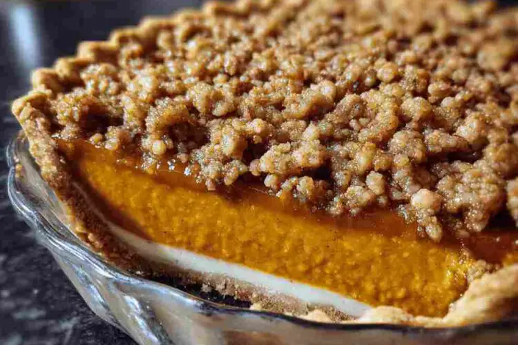 Bourbon Pumpkin Pie with Pecan