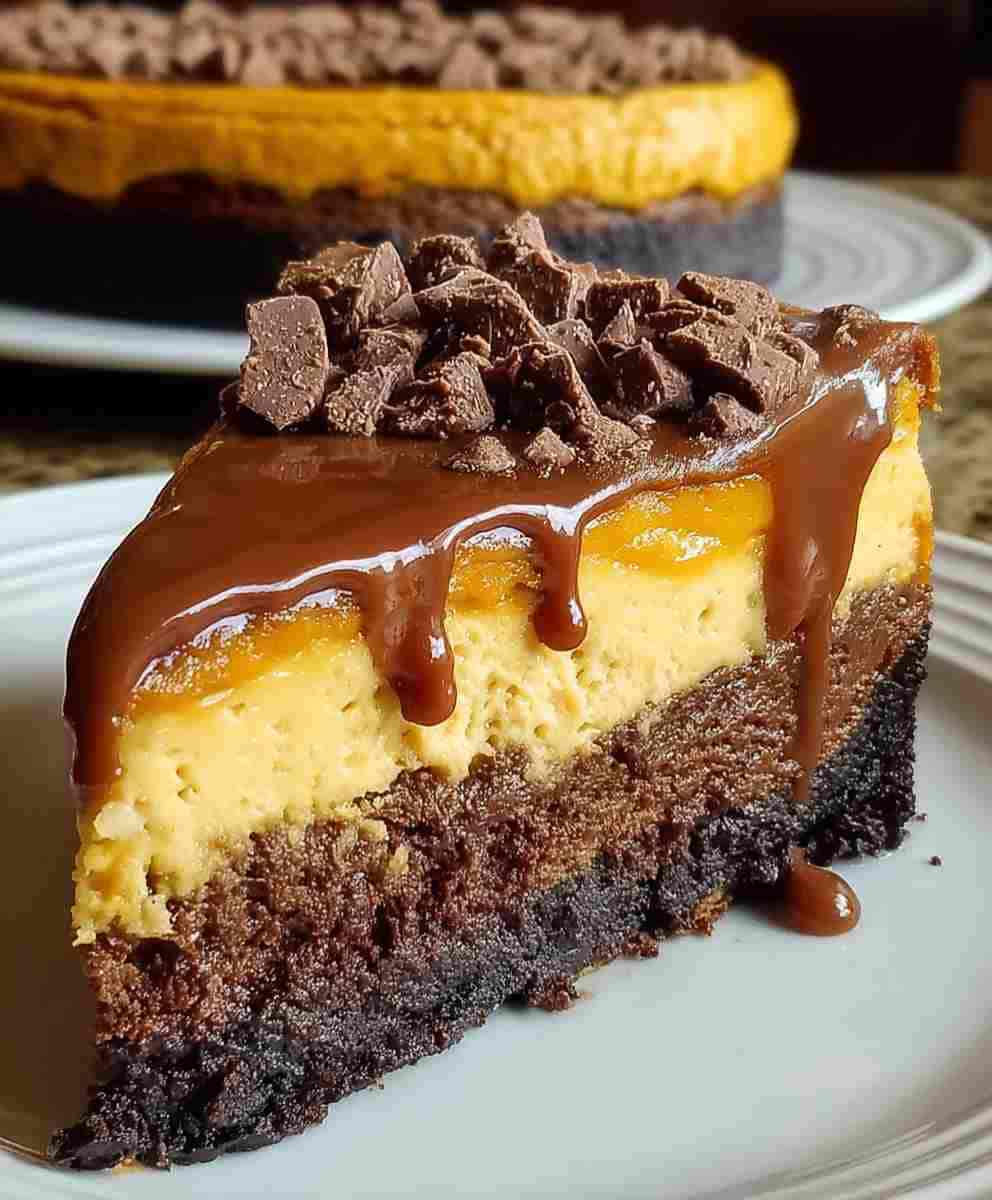 Brownie Bottom Pumpkin Cheesecake
