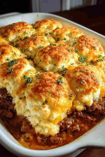 Cheddar Bay Ground Beef Cobbler Recipe