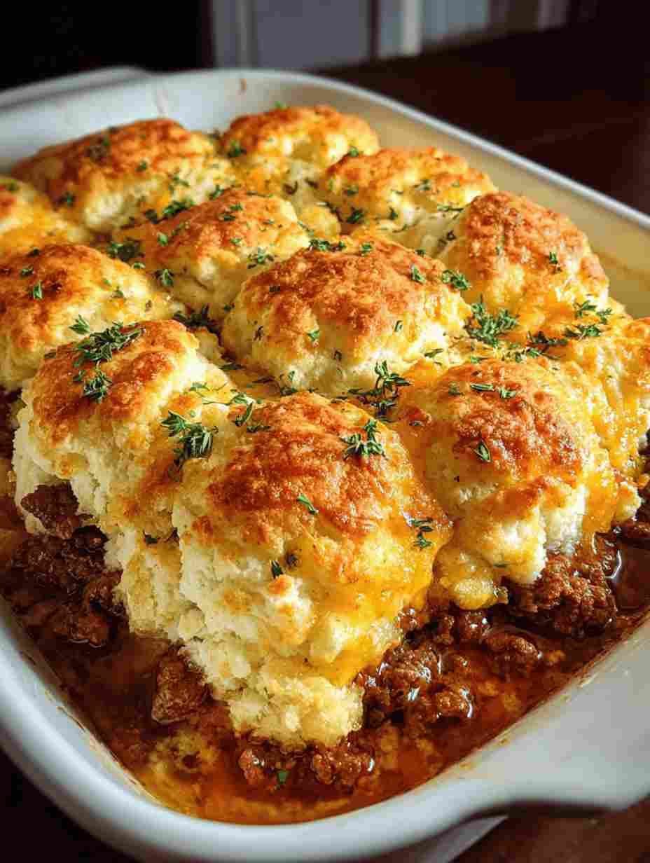 Cheddar Bay Ground Beef Cobbler Recipe