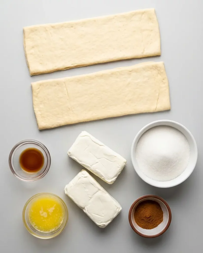 Cheesecake Crescent Roll Casserole ingredients