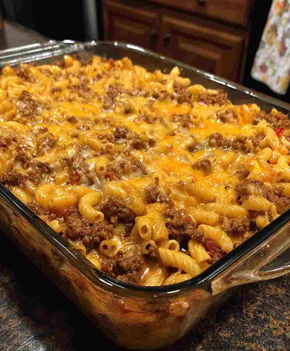 Cheesy Beef & Macaroni Casserole