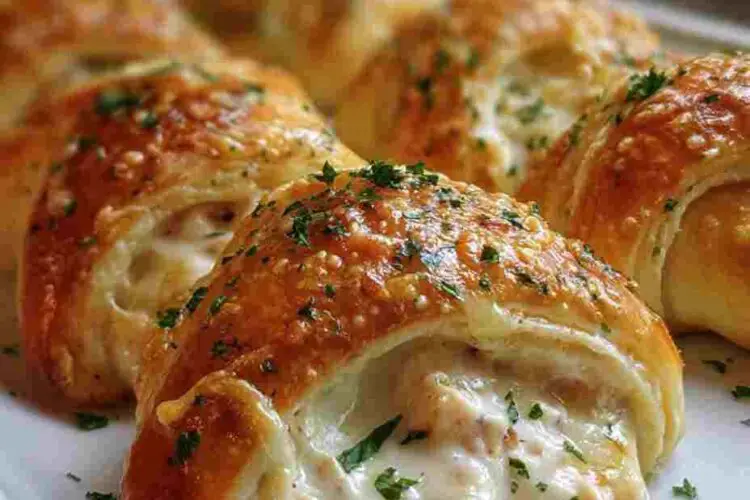 Cheesy Chicken Alfredo Crescents