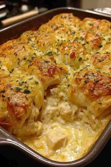 Cheesy Chicken Crescent Bake