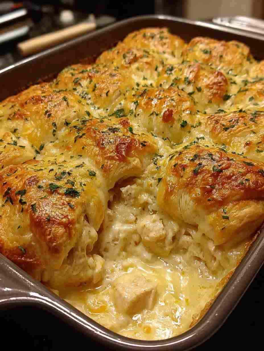 Cheesy Chicken Crescent Bake
