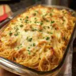 Cheesy Chicken Spaghetti Casserole