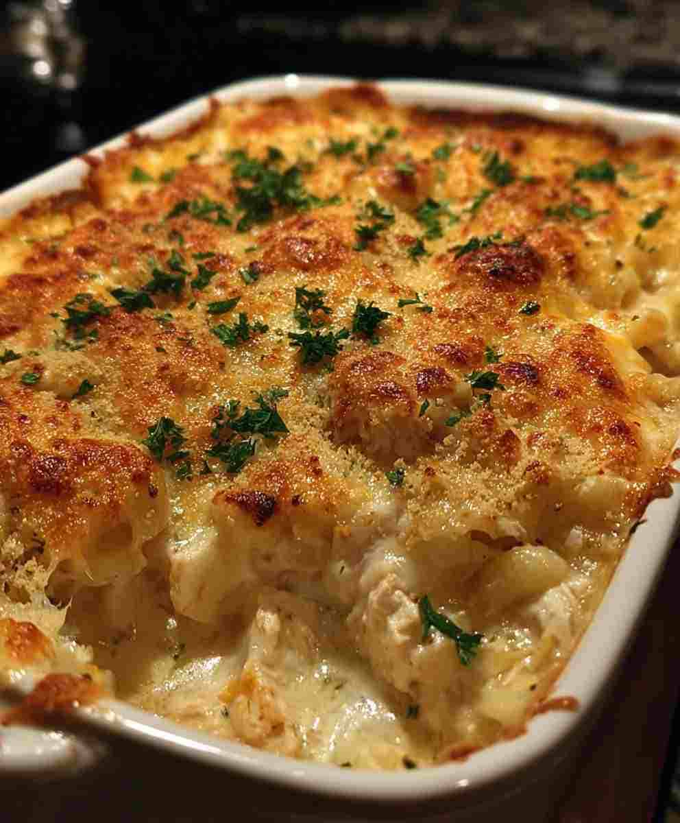 Cheesy Chicken and Macaroni Casserole