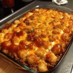 Cheesy Tater Tot Meatloaf Casserole