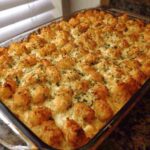 Chicken Alfredo Tater Tot Casserole