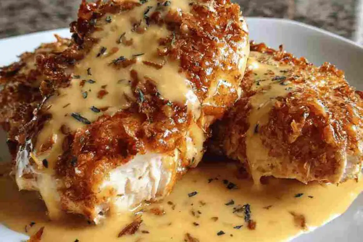 Chicken with Mustard Cheddar Sauce