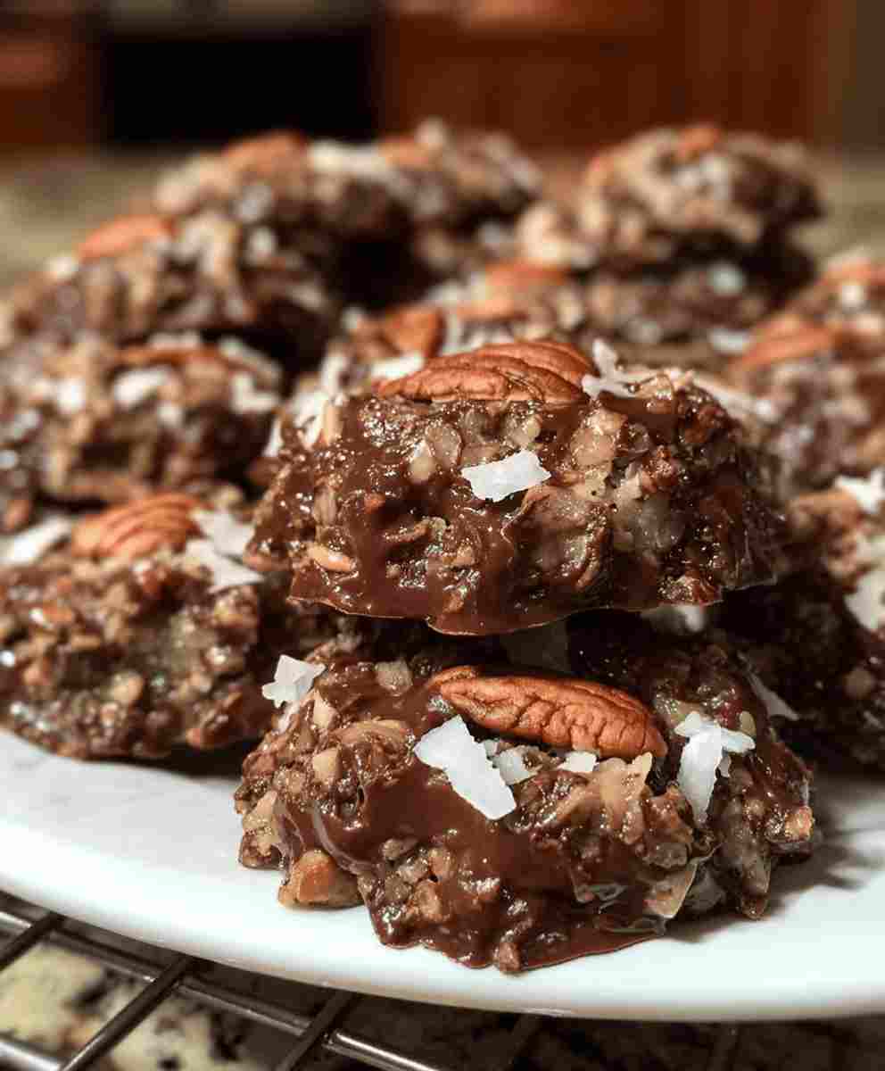 Chocolate Pecan Coconut Cookies Recipe