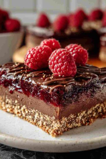 Chocolate Raspberry Pie Bars