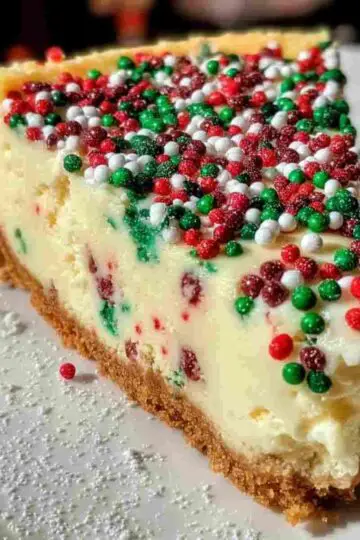 Christmas Sugar Cookie Cheesecake