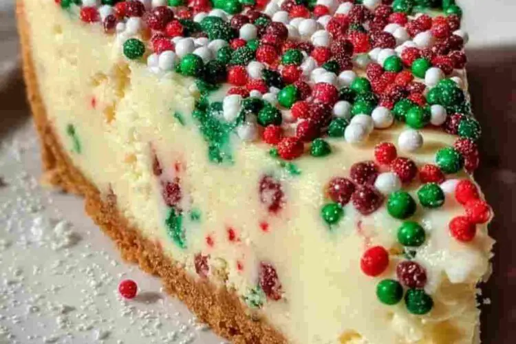 Christmas Sugar Cookie Cheesecake