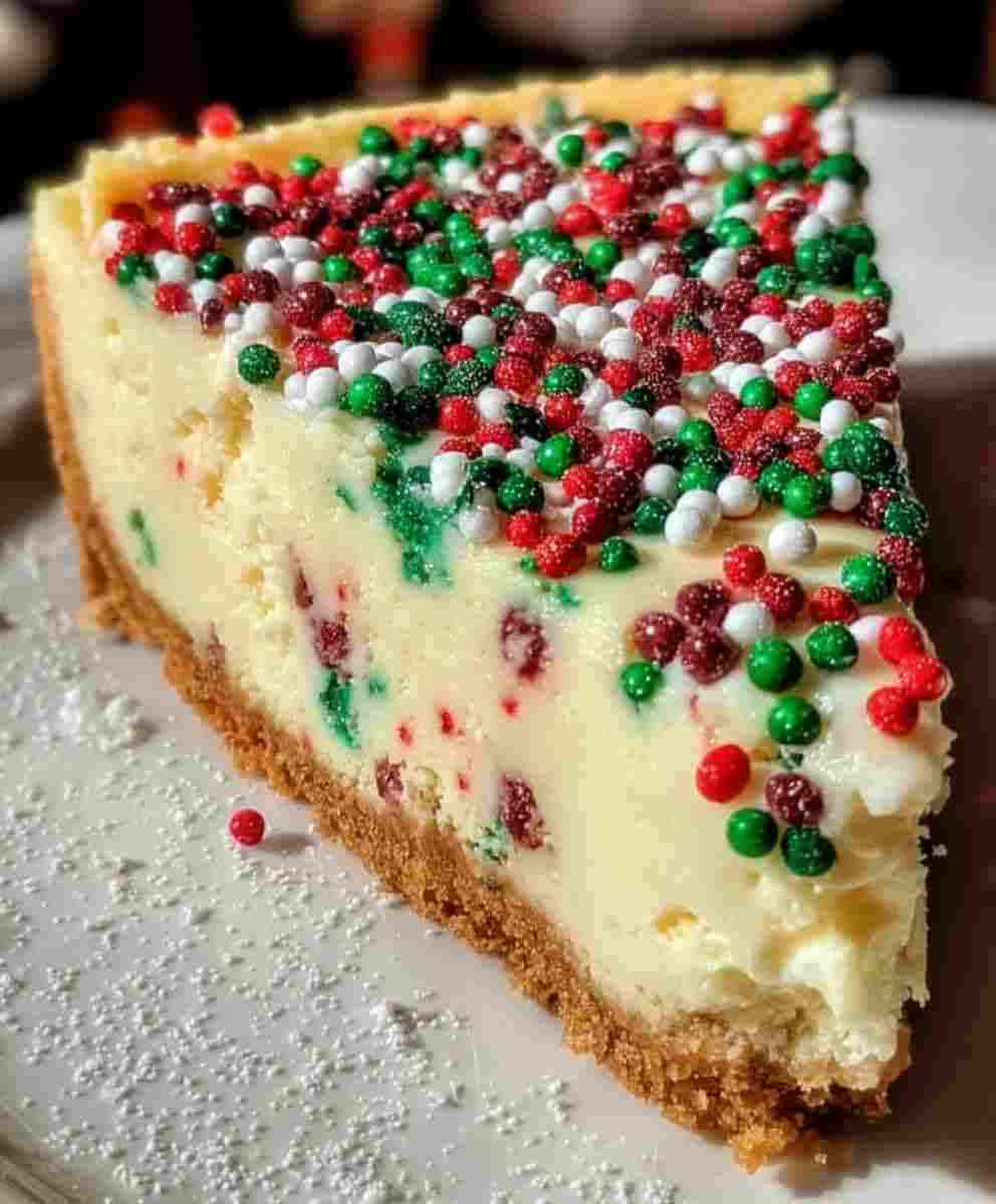 Christmas Sugar Cookie Cheesecake