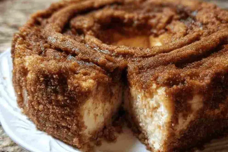 Cinnamon Spiced Baked Churro Cheesecake