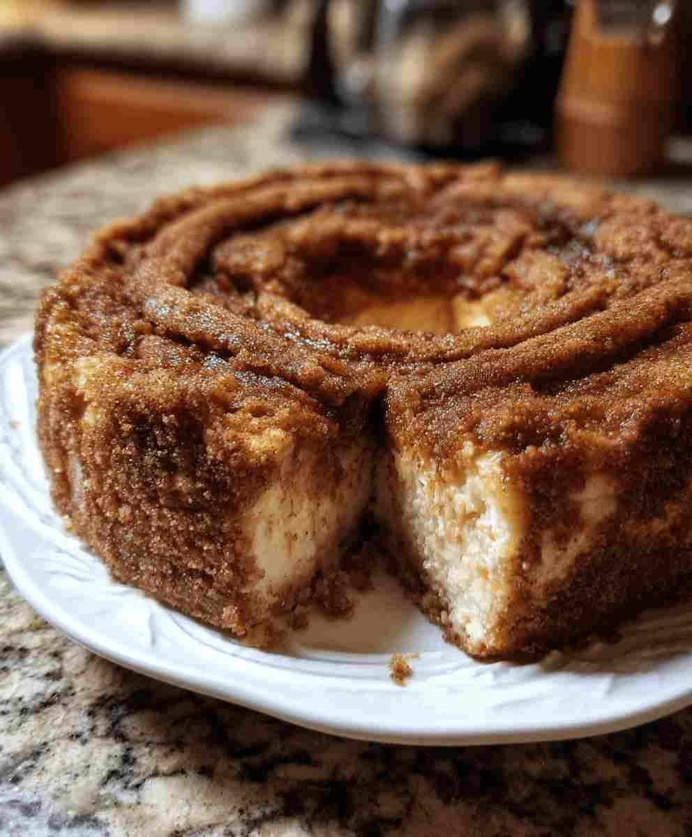 Cinnamon Spiced Baked Churro Cheesecake