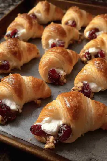 Cranberry Cream Cheese Crescent Bites