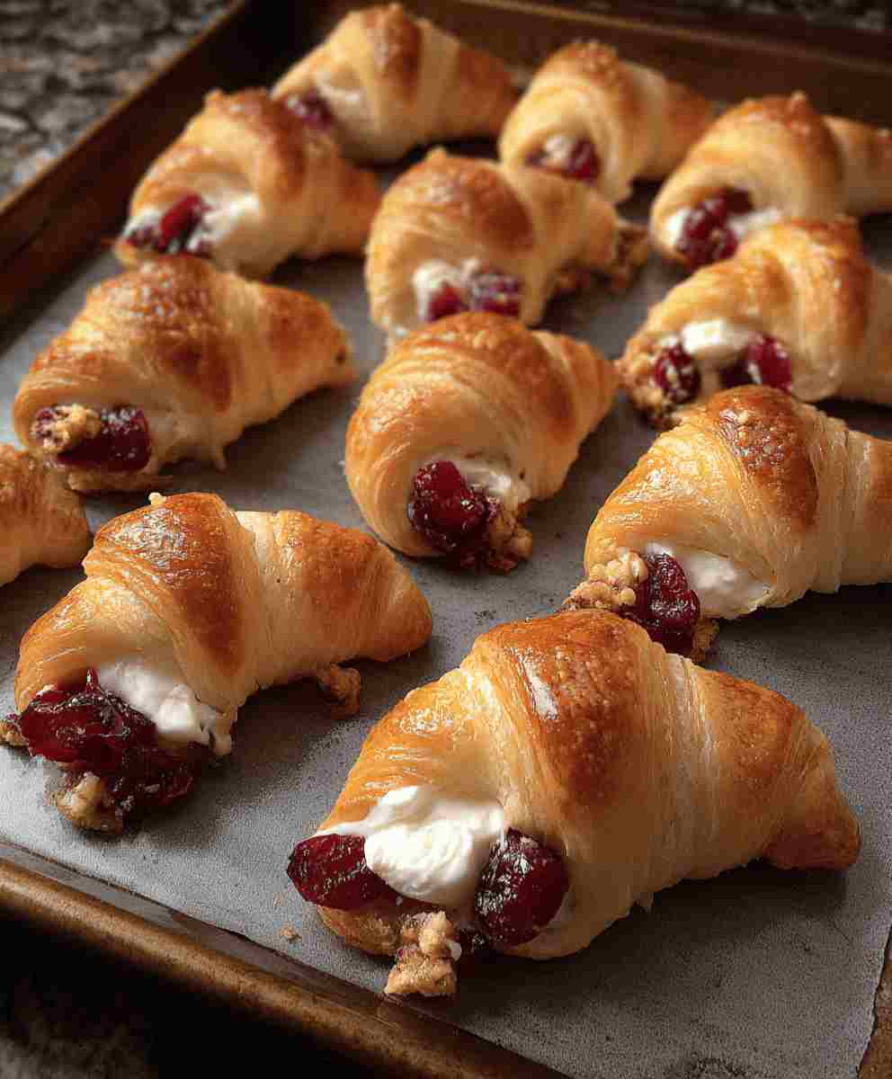 Cranberry Cream Cheese Crescent Bites