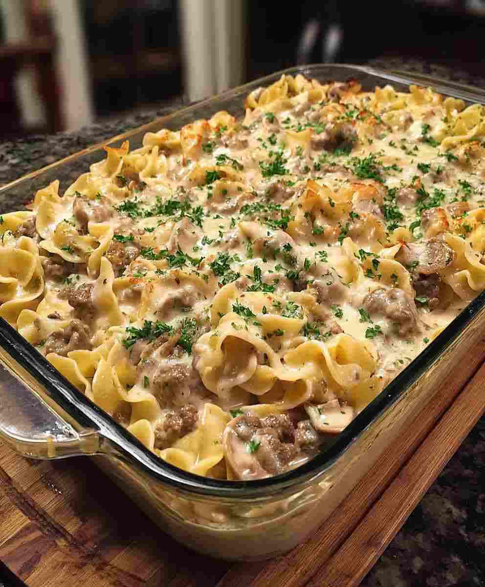 Creamy Beef Stroganoff Casserole