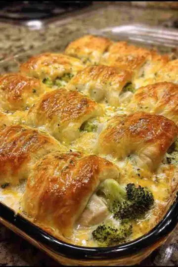 Creamy Broccoli Chicken Crescent Bake