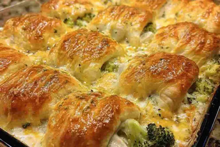 Creamy Broccoli Chicken Crescent Bake