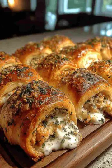 Creamy Garlic Herb Chicken Crescent Rolls