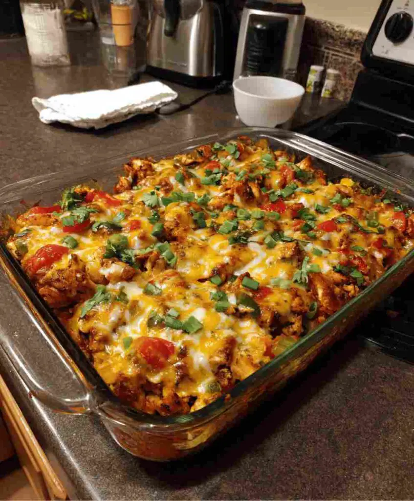 Fajita Chicken Casserole Bake