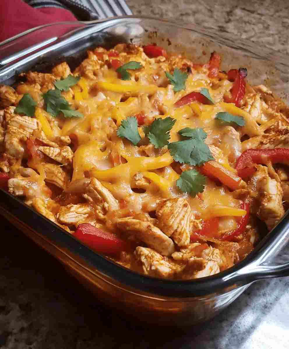 Fajita Chicken Casserole Bake