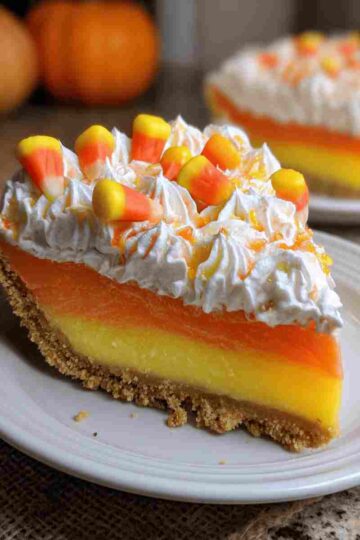 Layered Candy Corn Pie