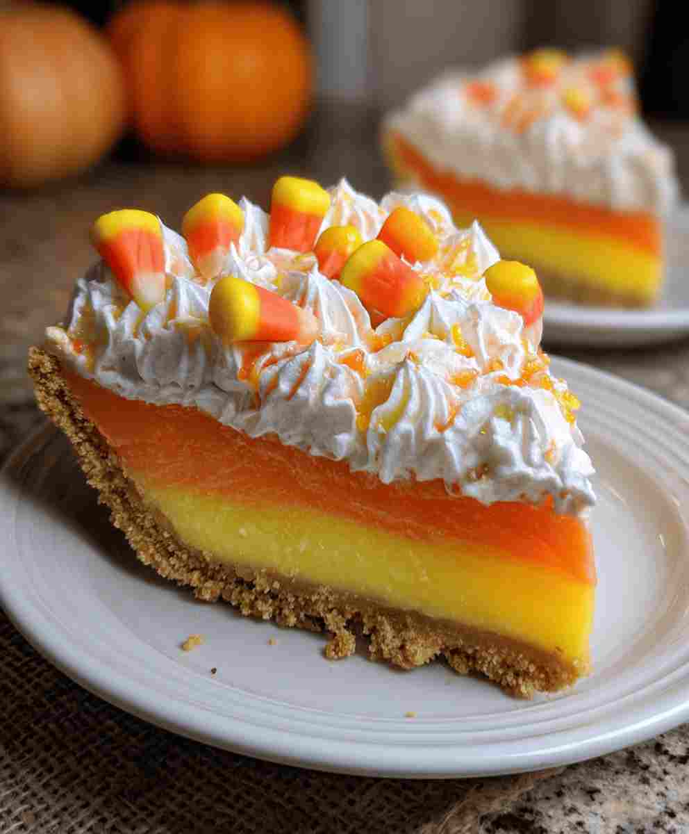 Layered Candy Corn Pie