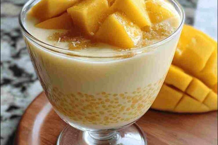 Mango Tapioca Pudding with Fresh Mango