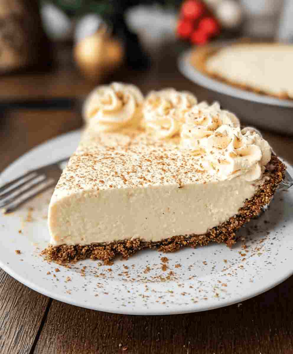 No Bake Eggnog Cream Pie