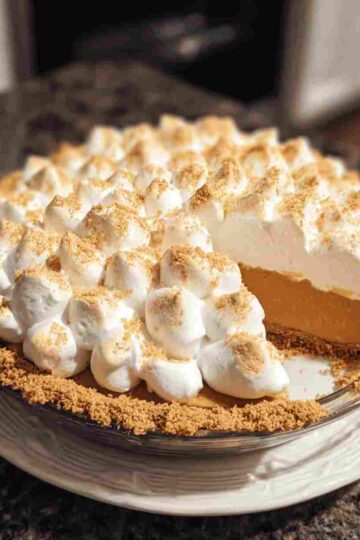 No Bake Marshmallow Pumpkin Pie