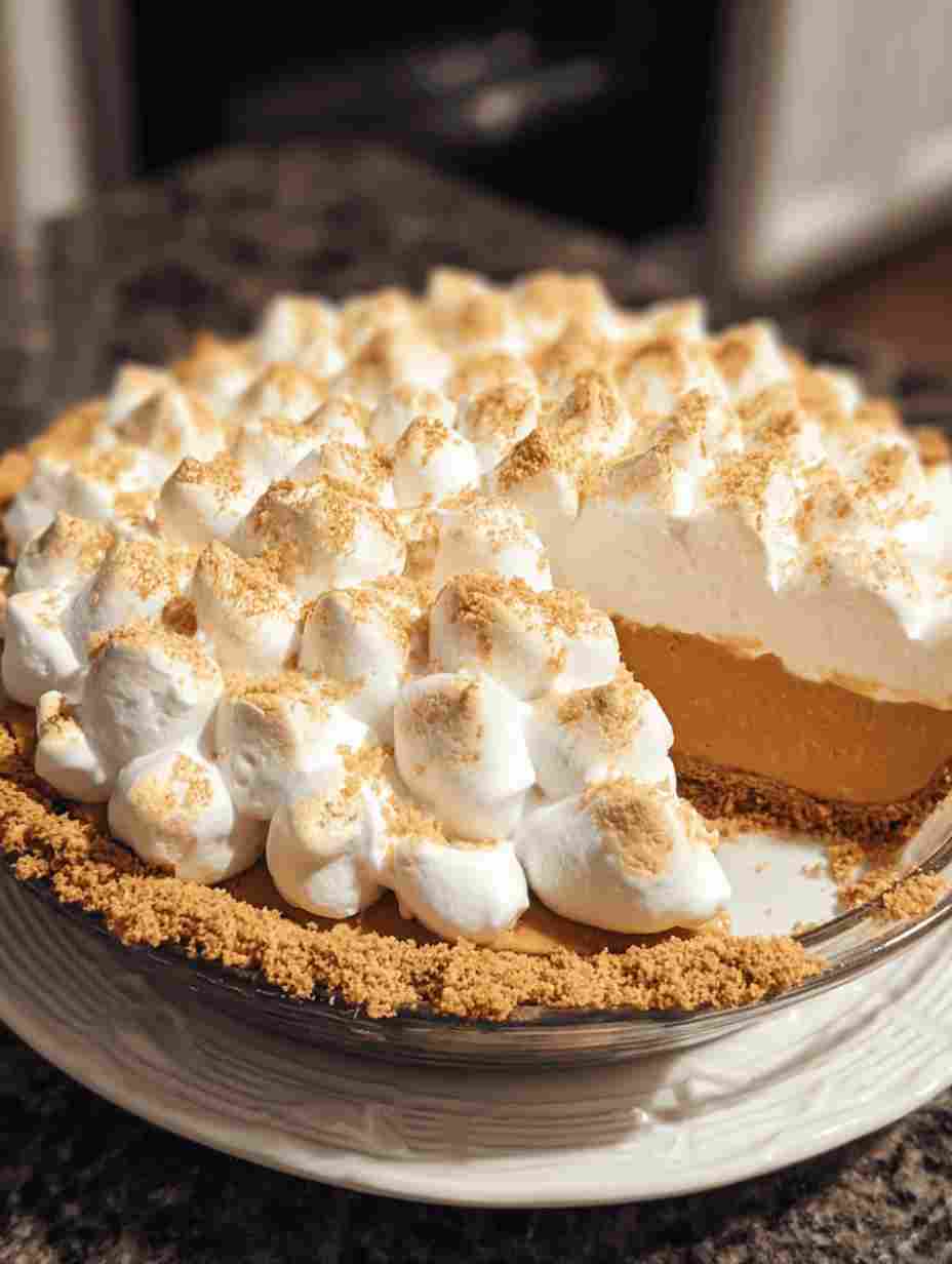No Bake Marshmallow Pumpkin Pie