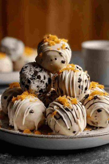 No Bake Pumpkin Oreo Balls