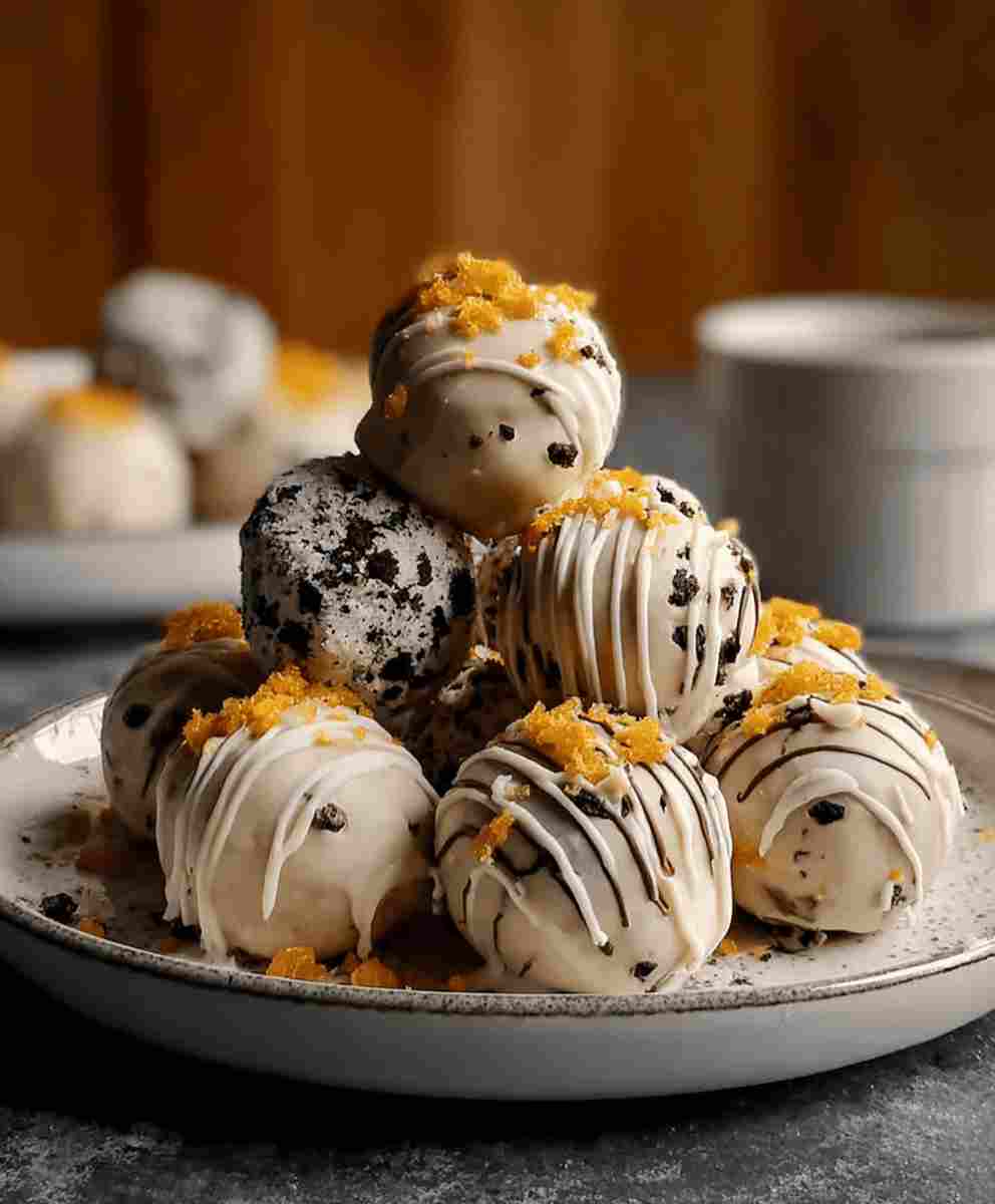 No Bake Pumpkin Oreo Balls