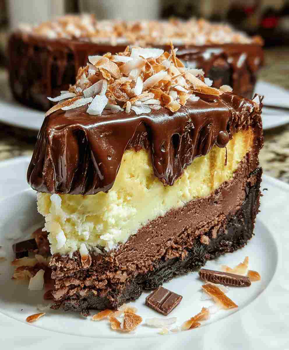 Outrageous Chocolate Coconut Cheesecake
