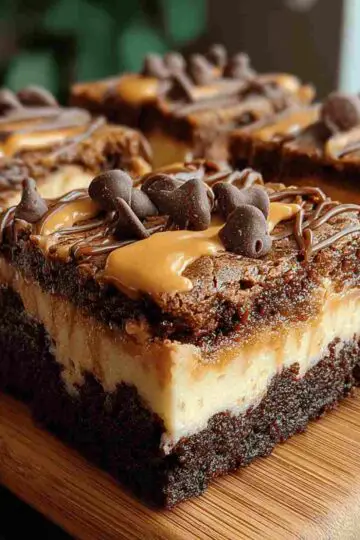 Peanut Butter Paradise Cheesecake Brownies