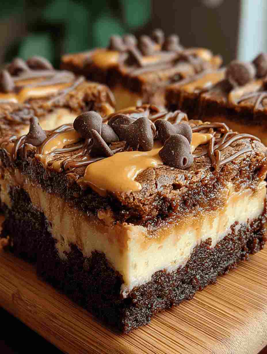 Peanut Butter Paradise Cheesecake Brownies