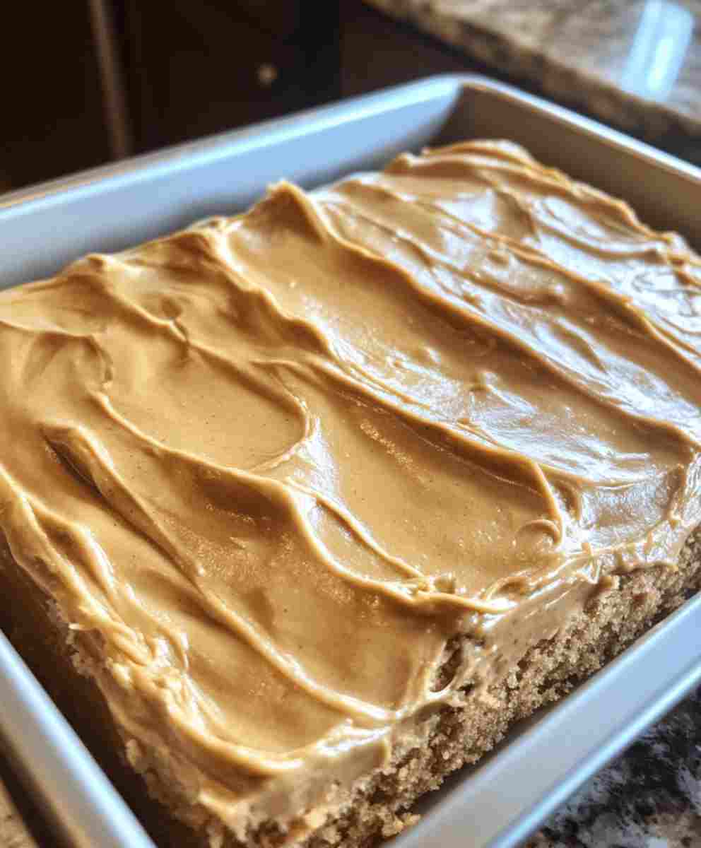 Peanut Butter Sheet Cake with Peanut Butter Frosting