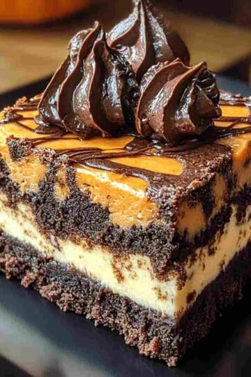 Pumpkin Cheesecake Brownies