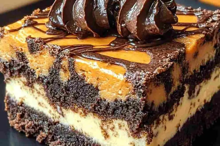 Pumpkin Cheesecake Brownies