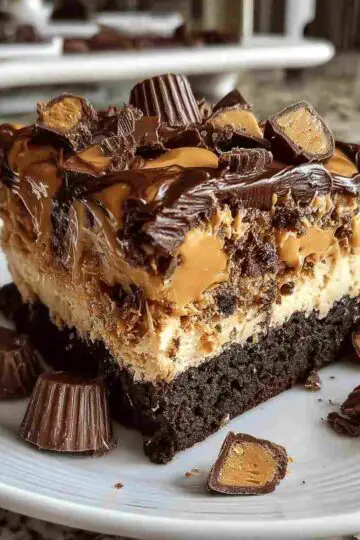 Reese’s Peanut Butter Earthquake Cake